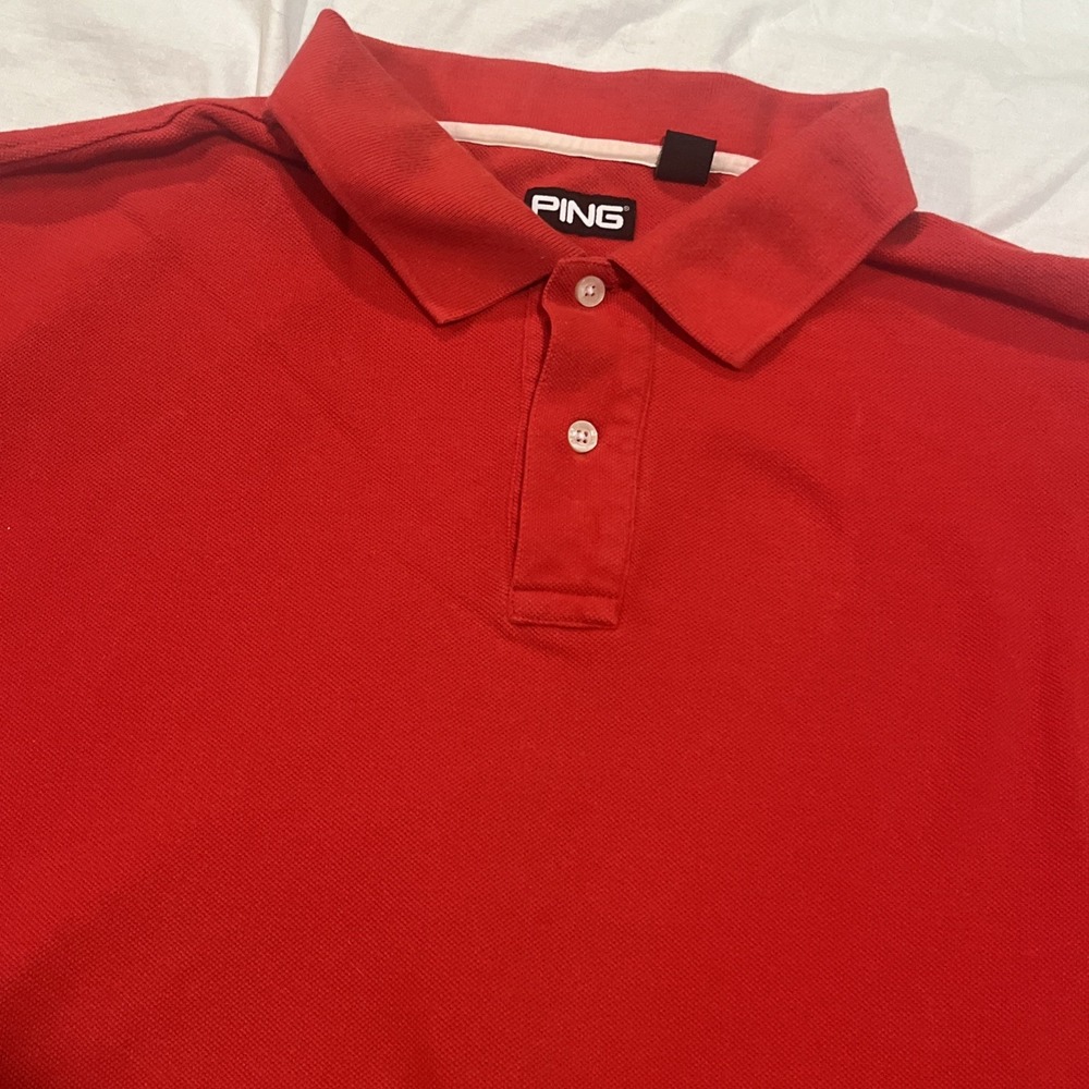 Vintage Ping Eagle Polo Golf Shirt Men's XL Red Logo Knit Solid 2011 - Picture 2 of 8